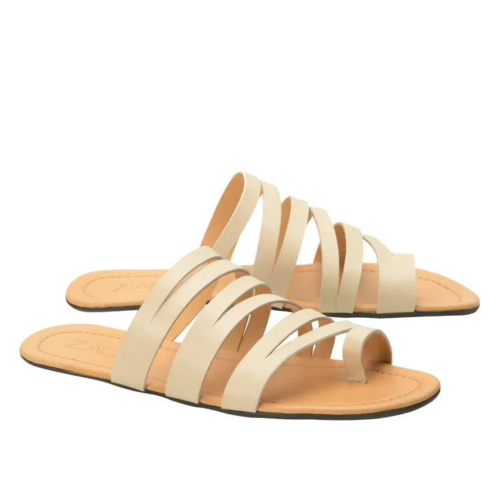 Женские сандалии ZAQQ FLAQE Beige (бежевый цвет)