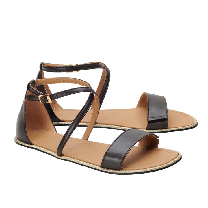 Женские сандалии ZAQQ QEEP Dark Brown (тёмно-коричневый цвет) — фото 1 из 4