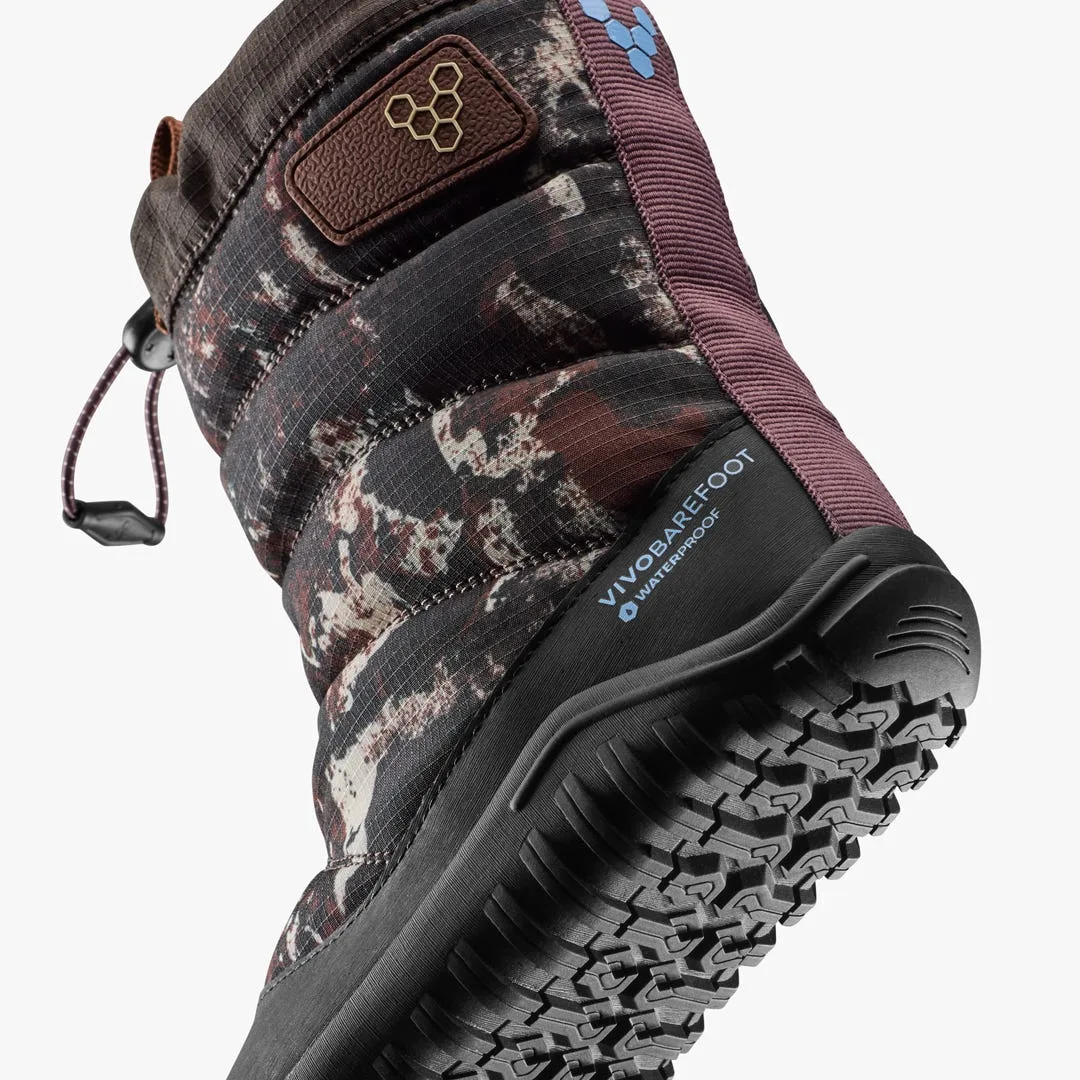 Ботинки Vivobarefoot Tracker Boot AT — детская модель, серо-коричневый с узором, фото 7