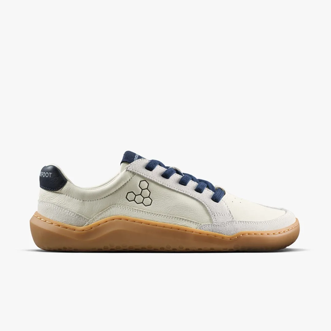 Кроссовки Vivobarefoot Gobi III Sneaker Leather — мужская модель, светло-бежевый с морским синим — фото 1 из 7