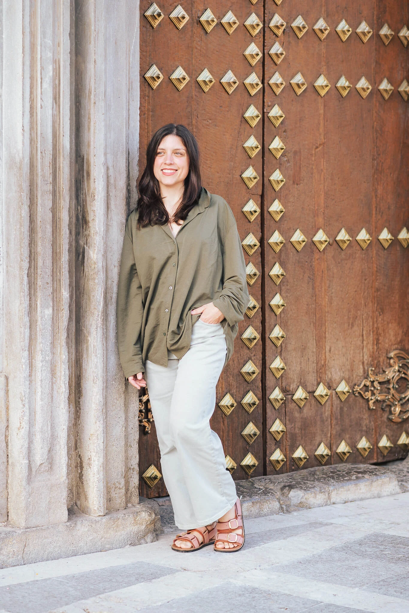 Босоногие сандалии Sambas the bambas Shakti — розовые с пробкой, фото 4