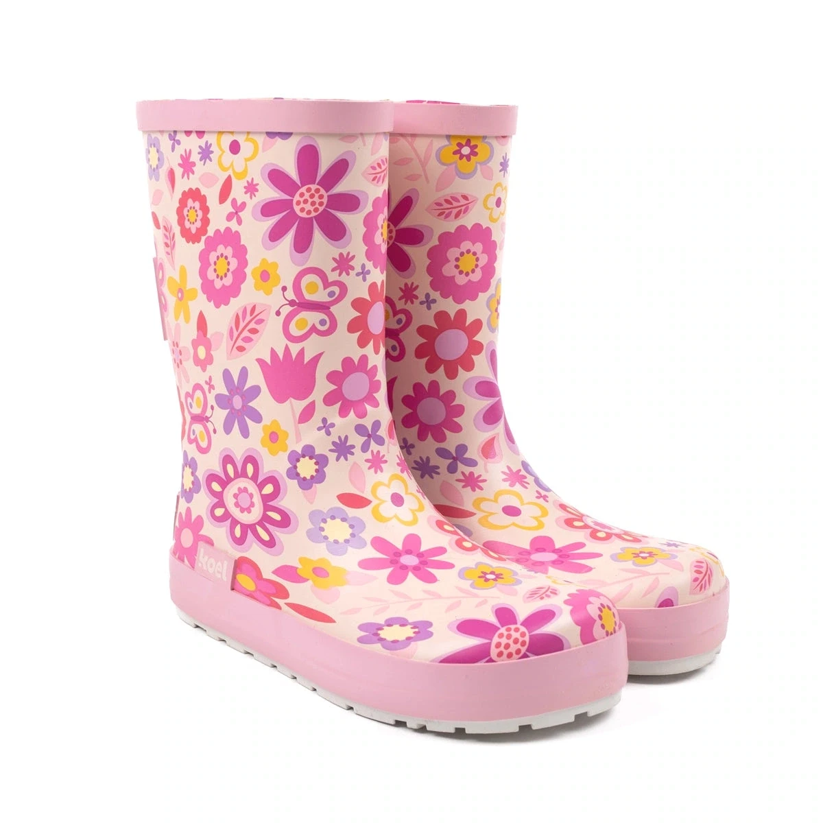 Резиновые сапоги Koel WINI TRATOR V2 — фуксия с цветами, фото 2